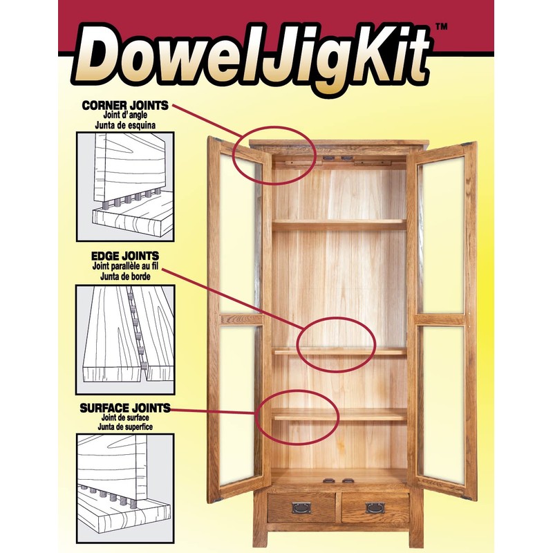 Milescraft 1309 DowelJigKit - Complete Doweling Kit with Dowel Pins