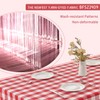 BALCONY & FALCON Rectangular Checkered Tablecloth Waterproof Washable Gingham Reversible