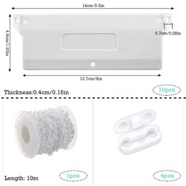 Slat Curtain Weight Plates 10 Pieces Slat Curtain Replacement Parts 127 mm with 10 m Chain Roller Blind Chain + 4 Chain Connectors for Vertical Blinds Weights Slats Curtain Door Window Accessories
