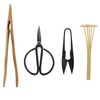 BambooMN Bonsai Tool Kit - Includes: Pruning Shears, Precision Scissors,
