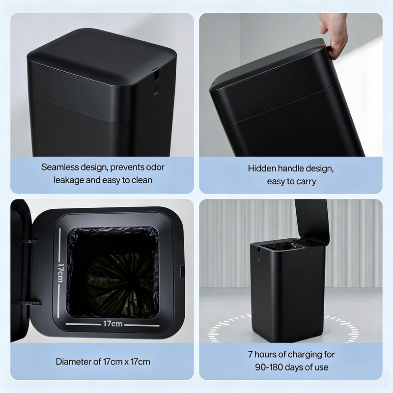 Airdeer Automatic Trash Can, 4 Gallon Self Sealing and Self-Changing