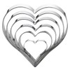 Maykito Heart Cookie Cutter Set-6 Pieces in Gratuated Size-Stainless Steel