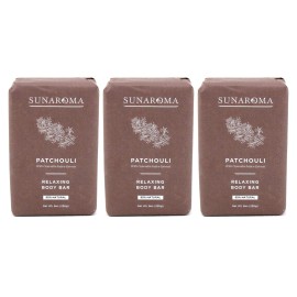 SUNAROMA Patchouli Essential Oil 3 Pack Stress Relief Skin Cleaning Agent 8 Ounce