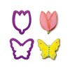 DECORA 0255075 Plastic Butterfly and Flower Cutters Set of 2