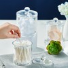 Qtip Holder Bathroom Set with Tray(4PCS) - 3 Pack Acrylic
