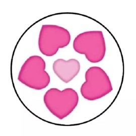 Unbranded 48 Pink Hearts Flower !!!  ENVELOPE SEALS LABELS STICKERS 1.2" ROUND