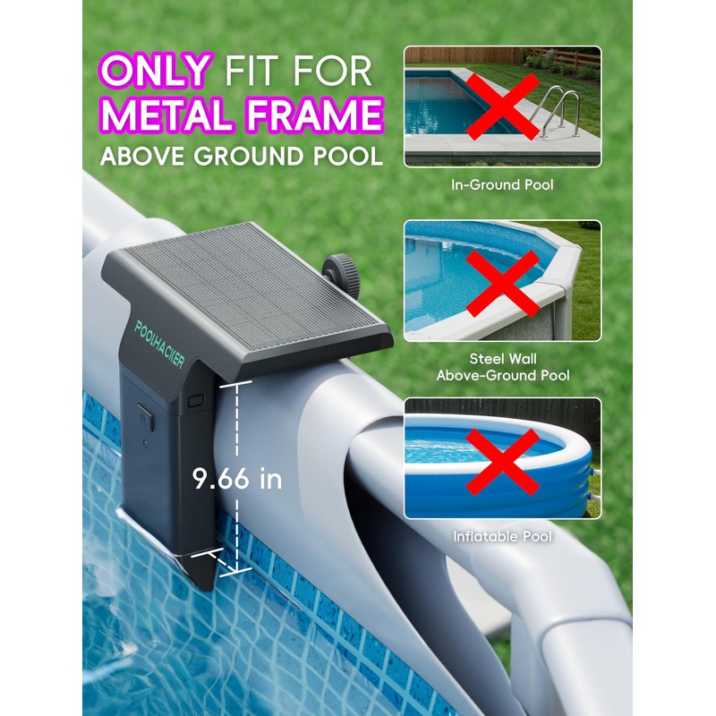 POOLHACKER Solar Pool Lights Only for Inground Pool【Original】, 10-Color 4-Mode