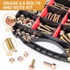 VIGRUE 250pcs Grade 8.8 Metric Bolts and Nuts Assortment Kit,