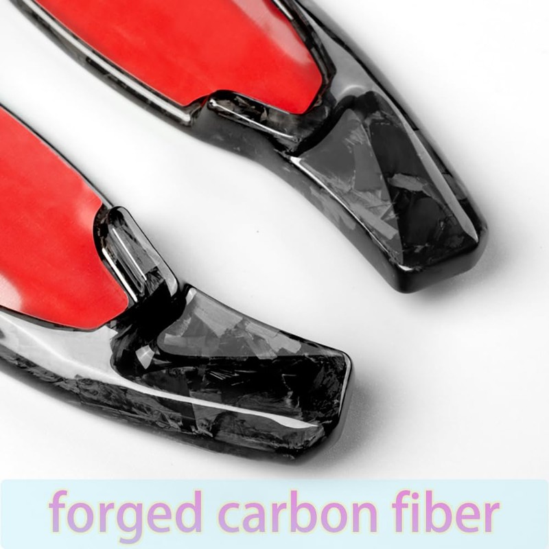 Carbon fiber Car steering wheel paddle shift extension stickers for