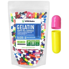 XPRS Nutra Cpsulas vacas tamao 2  500 cpsulas vacas de gelatina  Cpsulas Express vacas de pldoras  Relleno de cpsula DIY  Cpsulas de pldora bovina... 