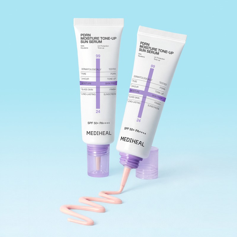 Mediheal [슈퍼적립] [1+1] 메디힐 수분 선세럼 마데카소사이드+피디알엔 톤업 (SPF 50+)