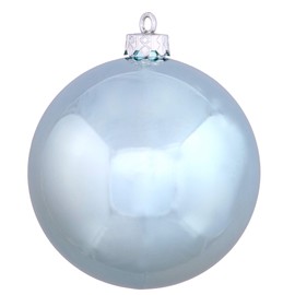 Vickerman - Adornos de Bola Brillante Azul bebé de 6 Pulgadas, 4 por Caja