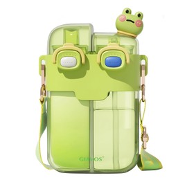 780mL Girls Water Bottle,Cute Water Bottle with Straw,Strap,Portable Plastic Teenager Kawaii Water Bottle,Aesthetic Double Drinking Kawaii Stuff Cute Bottle for School,Travel,Sports,Outdoor,Working