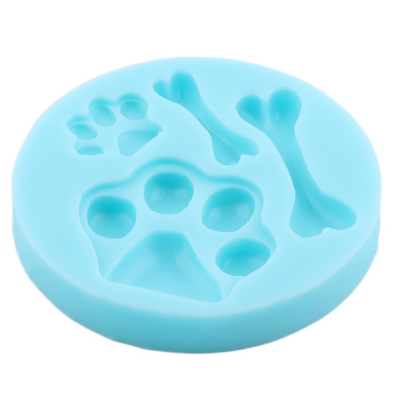 Cat Paw Fondant Mold Dog Paw Bone Silicone Mold