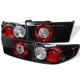 AKKON - For 2003-2005 Honda Accord 4-Door Sedan JMD Black Tail Brake Lights Rear Lamps Pair