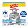Glad ForceFlex MaxStrength XL Kitchen Trash Bags, 20 Gal, Fresh