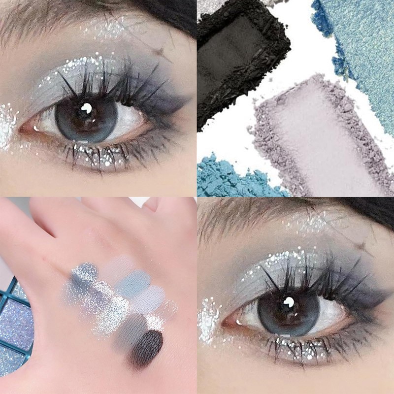 Blue Eyeshadow Palette,Blue Eye Shadow For Women,Blue Makeup Blue Glitter