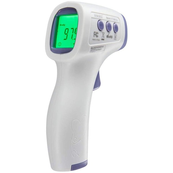 HoMedics Non-Contact Infrared Forehead Thermometer, Fast Accurate Results, High-Fever Alert with 4-in-1 Readings
