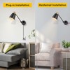 Dimmable Wall Lamp with Plug in Cord, ENCOMLI Plug in