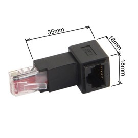 Chenyang RJ45 8P8C FTP STP UTP Cat 5e LAN Ethernet Network Extension Connector Adapter 90 Degree Down Angled