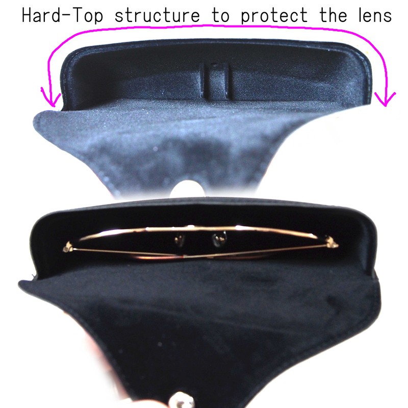 Leather Wind Fabric Classic Frame Sunglasses Plain Glasses Case