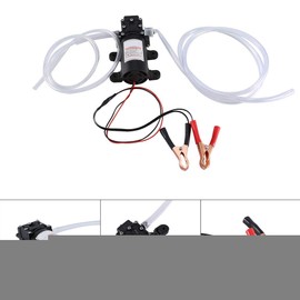 Transfer Pump, 12 V 60 W Liquid Extraction Electric Transfer Pump Oil Kerosene Suction Pump Oil Liquid Suction Pump with Hoses for Car Motorcycle Vehicle Boat