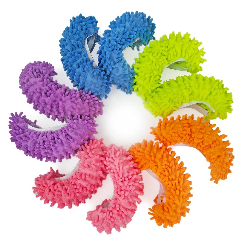10 PCS 5 Pairs Dust Duster Mop Slippers Shoes Cover,