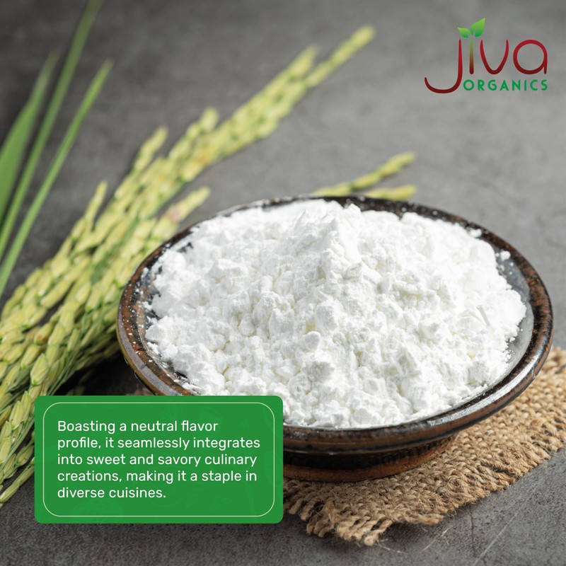 Jiva Organics Premium White Rice Flour 2 LB Bag -