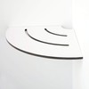 Seachrome Contour Corner Shower Seat, Solid White Phenolic
