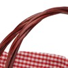 JOIKIT 2Pcs Brown Oval Traditional Wicker Shopping Storage Basket with