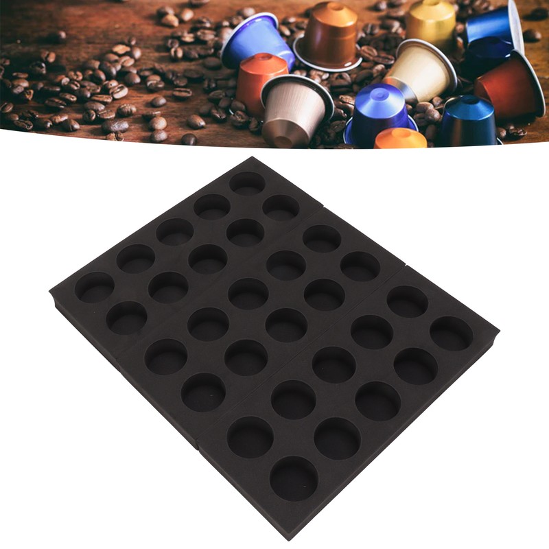 Black Coffee Pod Holder EVA Coffee Capsule Storage Container for