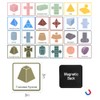 Magnetic 3D Shapes & Nets Flash Cards 3"x3", Geometry Math