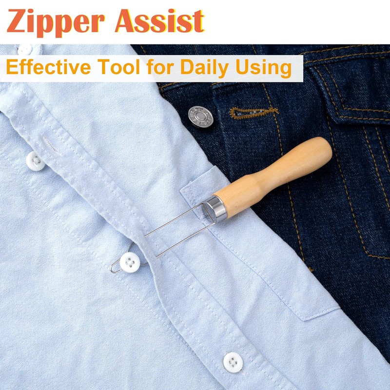 STSTR Easy Button Hook, Steel Button Helper Tool for Elderly,