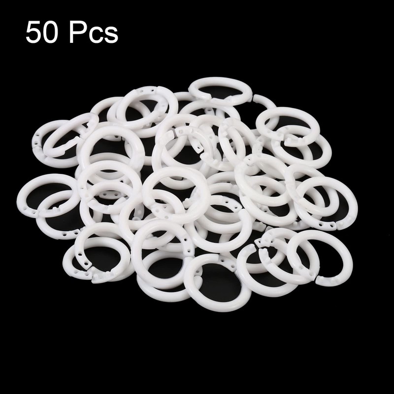 PATIKIL 50pcs 21mm Outside Diameter 15mm Inner Diameter Loose Leaf