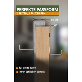 4smile Door Hooks – Set of 10 Stainless Steel 41 mm – Door Coat Rack for Hanging, Universal Use – Solid Coat Hooks Door, Door Hook Rail