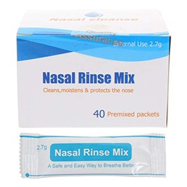 Healifty 1 Box of 40Pcs Nasal Rinse Salt Packets Buffered Salt Mix for Nasal Wash Systems