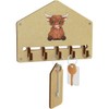 Azeeda 'Highland Cow' Wall Mounted Key Hooks/Holder (WH00065356)