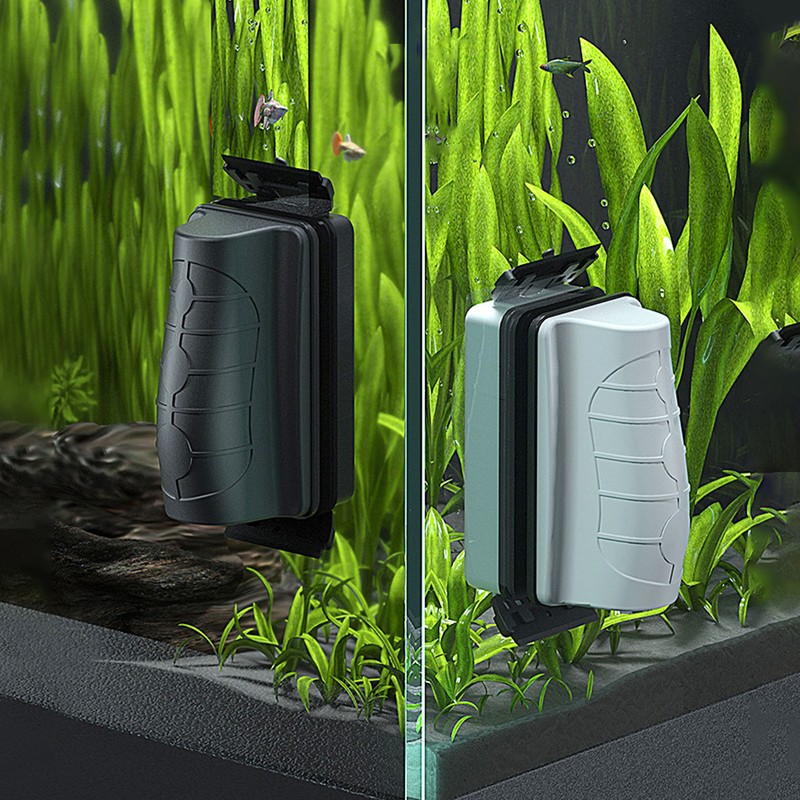 Aquarium Magnetic Brush Floating Double Headed Scraper Fish Tank Glass