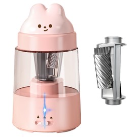 ZMOL Electric Pencil Sharpeners, Cute Pink Bunny Pencil Sharpener for Kids, Auto Stop, Rechargeable Sharpener for Battery Powered No.2/Colored Pencils (6-8mm), Classroom/Office/Home