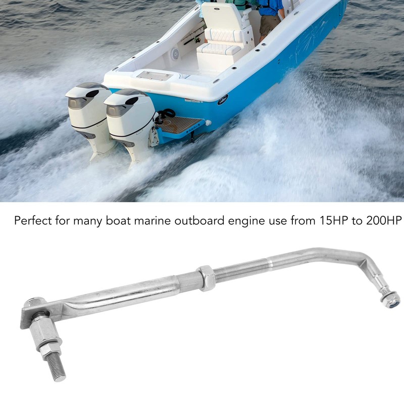 aqxreight Steering Tie Rod,Outboard Motor Steering Link 265‑315mm Adjustable Stainless