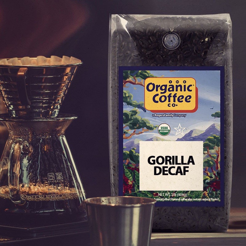 Organic Coffee Co. Gorilla Decaf Whole Bean Coffee 2LB (32