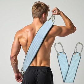 AHLPO Exfoliating Back Scrubber for Shower, 37.8 Inches Back Washer with Upgraded Handles, Exfoliating Washcloth for Men & Women, Double-Side Back Exfoliator Body Scrub Towel to Scrub Your Body Deeply