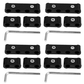 Spark Plug Wire Separator, 12 Pcs Aluminum Alloy Engine Spark Plug Wire Separator Kit replacement for 8mm 9mm 10mm Engine Wire Divider(Black)