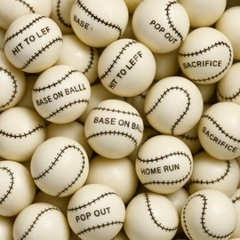 Homerun Baseball Gumballs – 1 Inch Large Pineapple Chewing Gum with Baseball Print – 7.5OZ Bubble Gum for Dugouts, Concession Stands & Gumball Machines – Double Bubble Gumballs for Kids