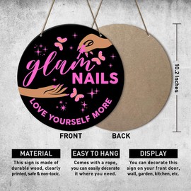 Nail Tech Gifts, Christmas Birthday Gifts for Nail Tech Lovers, Nail Artist Technician Manicurist Gifts for Women Girls Nail Salon, Nail Tech Decorations, Beauty Room Nail Salon Wall Decor, Love