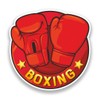 2 x 10cm/100mm Boxing Gloves Vinyl Stickers Sports #7154