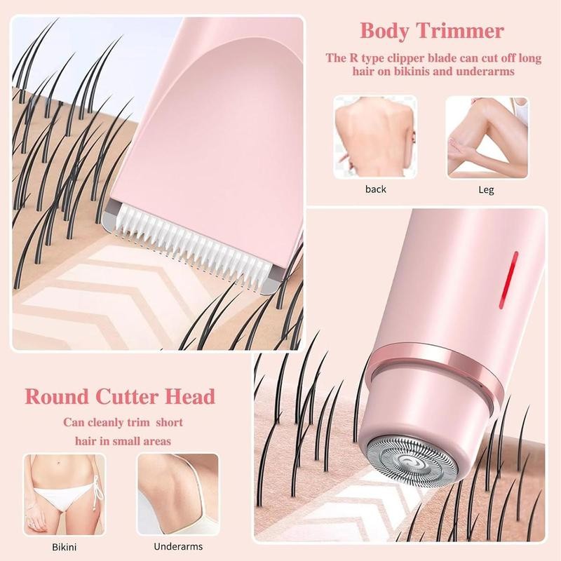 2 in 1 Electric Bikini Shaver Trimmer for Women, Rechargeable