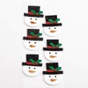 Glitter Snowman Faces Christmas Craft Decorations (Pack of 6)