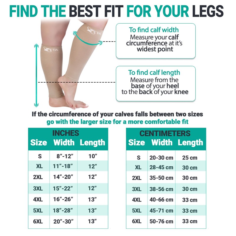 Zeta Wear Compression Stockings Thick Calf Sleeve Calf Sleeve Soothing
