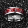 NUNCAD Men's Tungsten Wedding Ring 8mm with Spider Pattern Inlay
